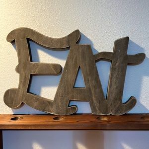 Real Wood “EAT” 😋 Sign for kitchen or Bar wall/counter/shelf